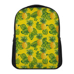 Yellow Tropical Pineapple Pattern Print Casual Backpack