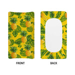 Yellow Tropical Pineapple Pattern Print Changing Pad Cover