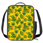 Yellow Tropical Pineapple Pattern Print Crossbody Lunch Bag