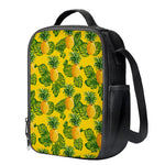 Yellow Tropical Pineapple Pattern Print Crossbody Lunch Bag