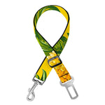 Yellow Tropical Pineapple Pattern Print Dog Seat Belt