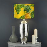 Yellow Tropical Pineapple Pattern Print Drum Lamp Shade
