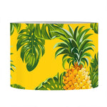 Yellow Tropical Pineapple Pattern Print Drum Lamp Shade