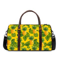 Yellow Tropical Pineapple Pattern Print Duffel Bag