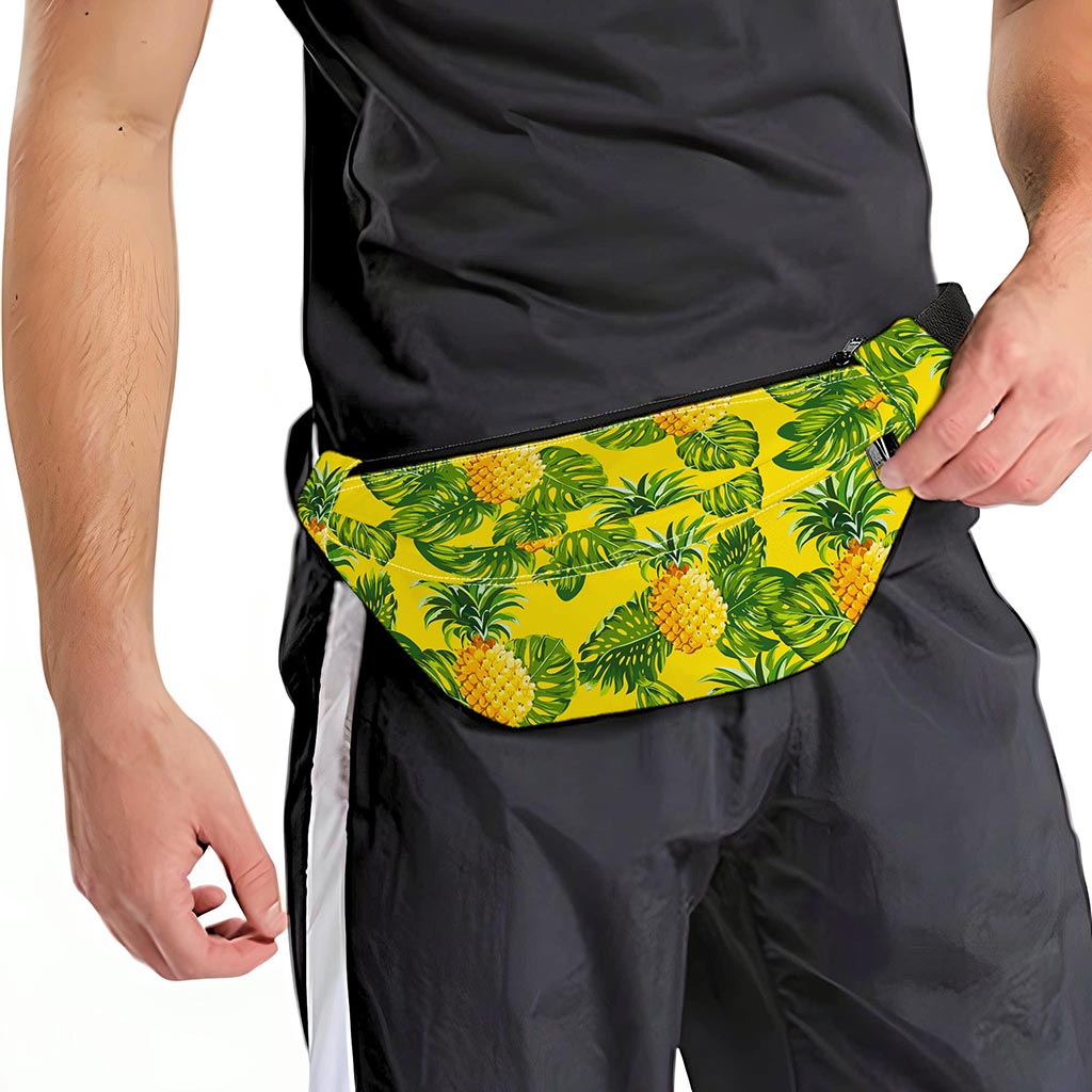 Yellow Tropical Pineapple Pattern Print Fanny Pack