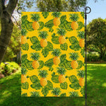 Yellow Tropical Pineapple Pattern Print Garden Flag