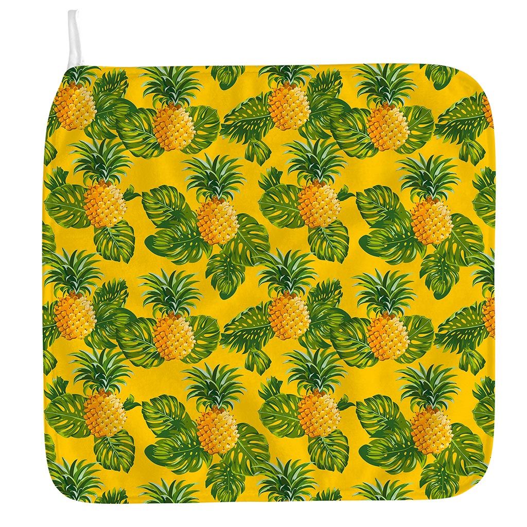 Yellow Tropical Pineapple Pattern Print Hand Towel