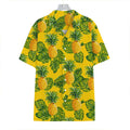 Yellow Tropical Pineapple Pattern Print Hawaiian Shirt