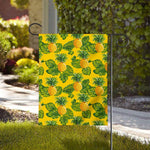 Yellow Tropical Pineapple Pattern Print House Flag