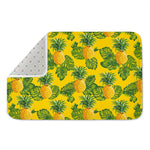 Yellow Tropical Pineapple Pattern Print Indoor Door Mat
