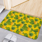 Yellow Tropical Pineapple Pattern Print Indoor Door Mat