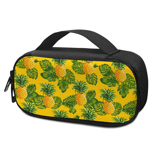 Yellow Tropical Pineapple Pattern Print Insulin Cooler Travel Case