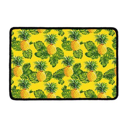 Yellow Tropical Pineapple Pattern Print Kitchen Mat