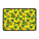 Yellow Tropical Pineapple Pattern Print Kitchen Mat