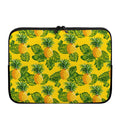 Yellow Tropical Pineapple Pattern Print Laptop Sleeve