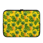 Yellow Tropical Pineapple Pattern Print Laptop Sleeve