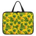 Yellow Tropical Pineapple Pattern Print Laptop Sleeve With Handle