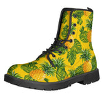 Yellow Tropical Pineapple Pattern Print Backpack