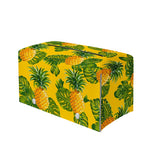 Yellow Tropical Pineapple Pattern Print Leather Tissue Box Cover