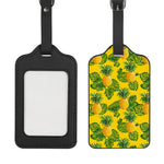 Yellow Tropical Pineapple Pattern Print Luggage Tag