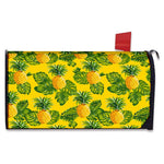 Yellow Tropical Pineapple Pattern Print Mailbox Cover
