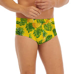 Yellow Tropical Pineapple Pattern Print Men's Briefs