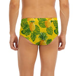 Yellow Tropical Pineapple Pattern Print Men's Briefs