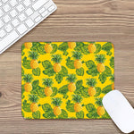 Yellow Tropical Pineapple Pattern Print Mouse Pad