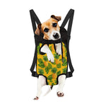Yellow Tropical Pineapple Pattern Print Pet Carrier Backpack