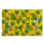 Yellow Tropical Pineapple Pattern Print Placemat
