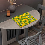 Yellow Tropical Pineapple Pattern Print Placemat