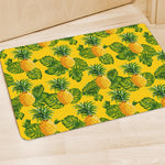 Yellow Tropical Pineapple Pattern Print Polyester Doormat