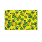 Yellow Tropical Pineapple Pattern Print Polyester Flag