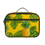 Yellow Tropical Pineapple Pattern Print Portable Lunch Bag