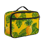 Yellow Tropical Pineapple Pattern Print Portable Lunch Bag