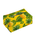 Yellow Tropical Pineapple Pattern Print Rectangle Tissue Box Cover