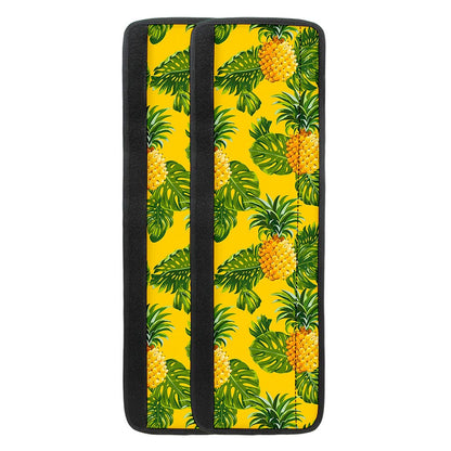Yellow Tropical Pineapple Pattern Print Refrigerator Handle Covers