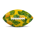 Yellow Tropical Pineapple Pattern Print Rugby Ball