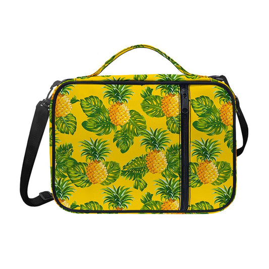 Yellow Tropical Pineapple Pattern Print Shoulder Strap Bible Bag