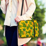 Yellow Tropical Pineapple Pattern Print Shoulder Strap Bible Bag