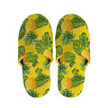 Yellow Tropical Pineapple Pattern Print Slippers