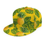 Yellow Tropical Pineapple Pattern Print Snapback Cap