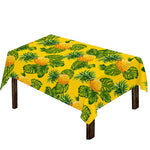 Yellow Tropical Pineapple Pattern Print Tablecloth