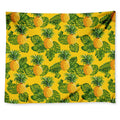 Yellow Tropical Pineapple Pattern Print Tapestry