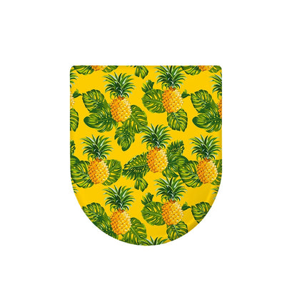 Yellow Tropical Pineapple Pattern Print Toilet Lid Cover