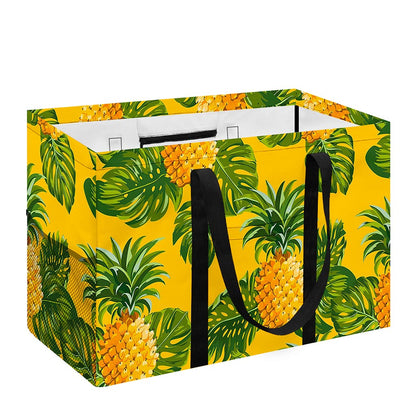 Yellow Tropical Pineapple Pattern Print Utility Tote Bag