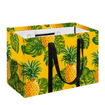 Yellow Tropical Pineapple Pattern Print Utility Tote Bag