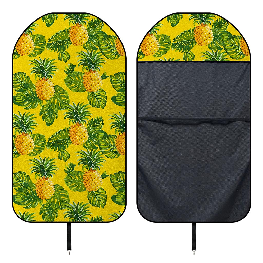 Yellow Tropical Pineapple Pattern Print Waterproof Car Seat Cover