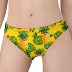 Yellow Tropical Pineapple Pattern Print Women's Panties