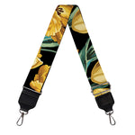 Yellow Tulip Floral Pattern Print Bag Strap